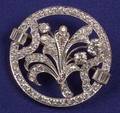 Platinum and Diamond Circle Pin