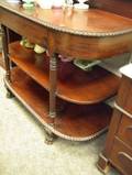 Classical Revival Carved Mahogany Dshaped Server