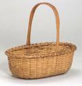 Nantucket Oval Woven Basket with Handle