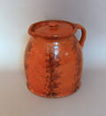 Redware lidded pitcher