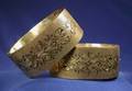 Pair of Victorian 14kt Gold and Enamel Bangle Bracelets