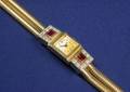 Retro 14kt Gold Diamond and Ruby Wristwatch