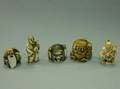 Five Japanese Carved Ivory Figural Netsuke