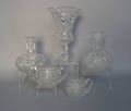 Five pcs of cut glass