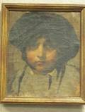 Framed Oil on Canvas Portrait of a Boy Inscribed Budkowsky lr