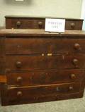 Empire Mahogany Veneer Bureau and a Walnut Chest of Drawers