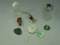Nine Asian Carved Jade Hardstone Glass and Wood Items