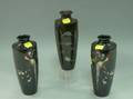 Set of Three Japanese Bronze and Mixed Metal Vases