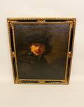 Painting After Rembrandt Self Portrait