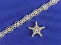 14kt White Gold and Diamond Bracelet and a 14kt Gold and Diamond Star Pendant
