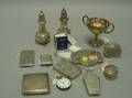 Thirteen Small Sterling Silver Table and Personal Articles