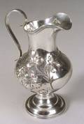 Tifft  Whiting Coin Silver Repousse Creamer