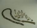 Eight Sterling and Silver Plated Souvenir Spoons and a Silver Plated Filigree Belt