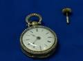 Victorian Ladys Enamel Portrait and Seed Pearl Mounted Pocket Watch
