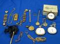 Group of Mens Pocket Watches FobsChains Accessories and Ladys Watches and Jewelry