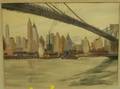 Framed Watercolor New York City View