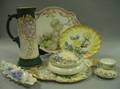 Seven Handpainted Porcelain Trays Dishes and a Box