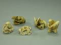 Five Japanese Carved Ivory Figural Netsuke