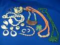 Group of Hardstone Coral and Ivory Jewelry Articles