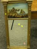 Federal Gold Painted and ReversePainted Tabernacle Mirror