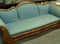 Victorian Upholstered Mahogany Veneer Sofa
