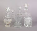 Group of Continental colorless glassware