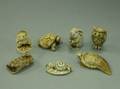 Seven Japanese Carved Ivory Animal Figural Netsuke