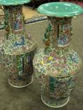 Pair of Large Chinese Export Porcelain Floor Vases