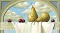 John Yerger American 20th Century Still Life with Pears and Cherries