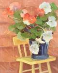 Ruth Jewell American 20th Century Still Life with Petunias
