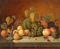 Manner of Carducius Plantagenet Ream American 18371917 Still Life with Fruit and Wine Glass