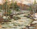 Wayne Beam Morrell American b 1923 Winter Stream at Dusk Near Peterborough New Hampshire