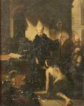 Attributed to Pedro Nunez de Villavicencio Spanish 1644  1700 Bishop Distributing Alms to the Poor