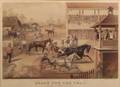 Currier  Ives publishers American 18571907 READY FOR THE TROT BRING UP YOUR HORSES
