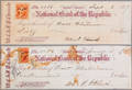 Two Walt Whitman signed cancelled checks