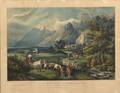 Currier  Ives publishers American 18571907 THE ROCKY MOUNTAINS EMIGRANTS CROSSING THE PLAINS