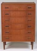Danish Modern Teak Veneer SixDrawer Chest