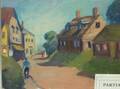 Lot of Four Oil Cottage Landscapes