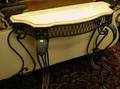 Marbletop Wrought Iron Console Table