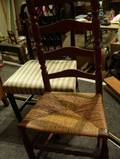 Banisterback Side Chair and a Red Painted Slatback Side Chair