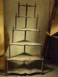 Victorian Walnut Spoolturned SixTier Corner Etagere
