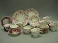 Fortythree Pieces of English Pink Lustre Tea Ware