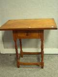 Maple and Pine Breadboardtop OneDrawer Tavern Table