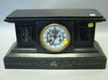 French Black Marble Mantel Clock