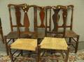 Five Queen Anne Birch and Cherry Side Chairs