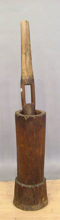 Massive maple mortar and pestle