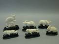 Six Asian Carved Ivory Animal Figures