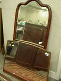 Two Early 20th Century Oak and Birch Framed Mirrors
