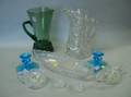 Nine Cut and Pressed Glass Table Articles