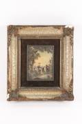 Framed Miniature Figural Painting on Ivory 19th C